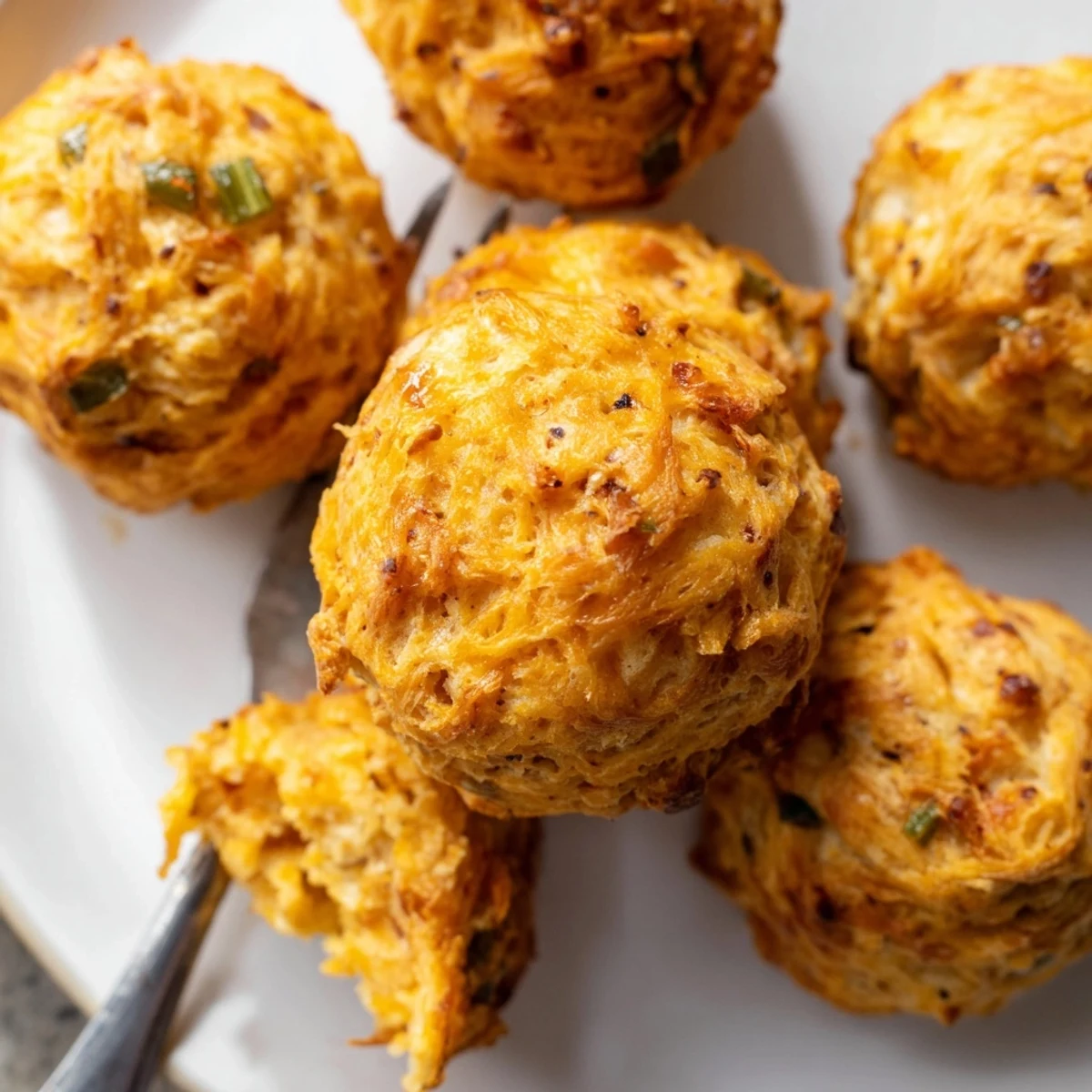 Warm, cheesy jalapeño chili garlic biscuit muffin balls, perfect for gatherings and snacks.  