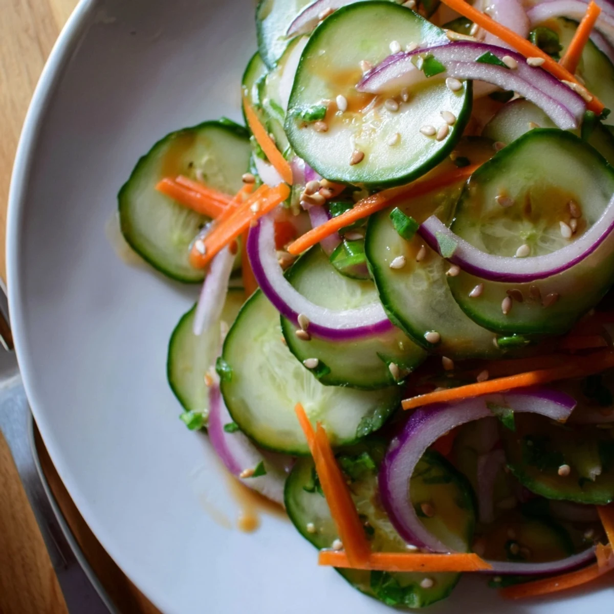 Light and zesty cucumber salad remix, perfect as a side dish or appetizer.