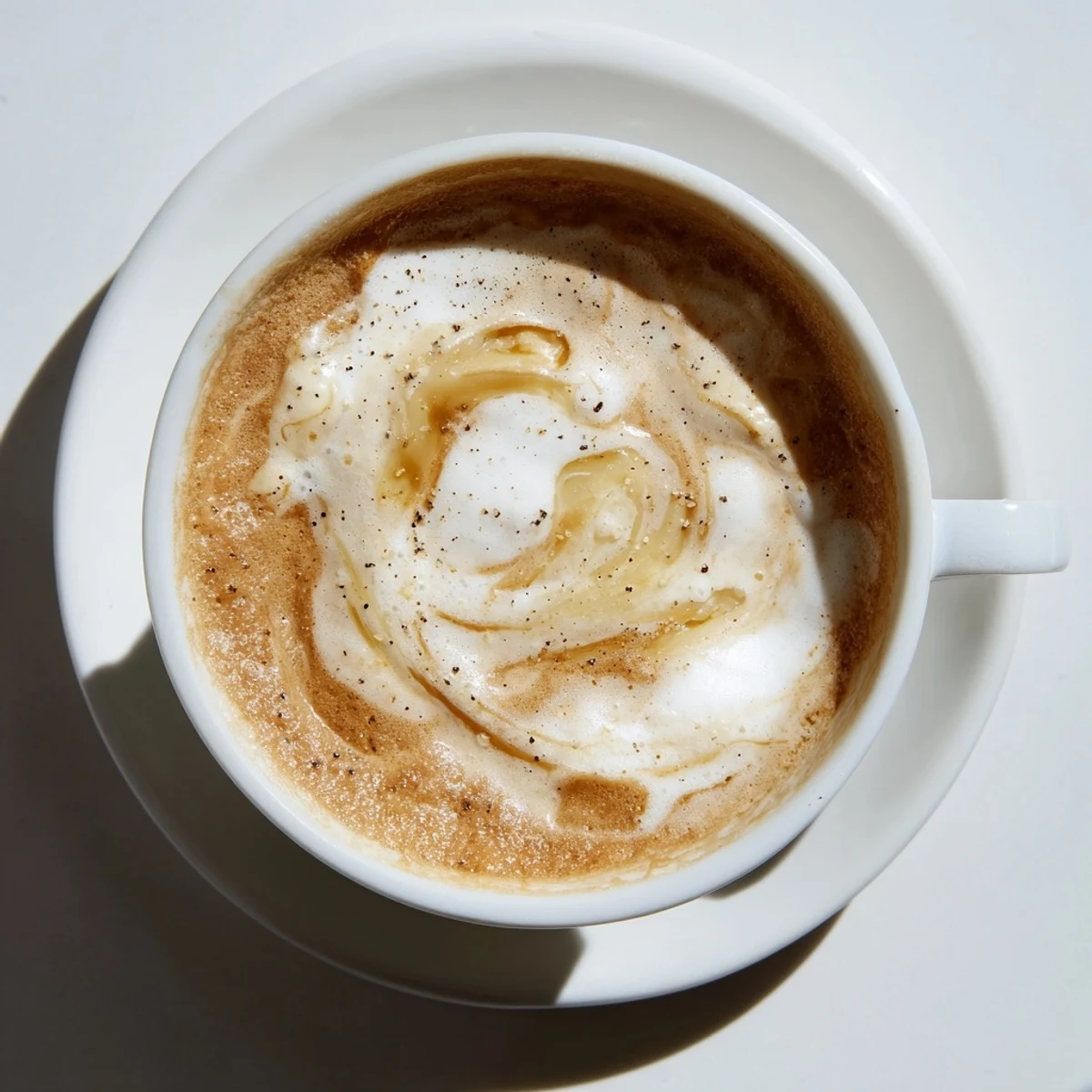 Savory onion latte made with rich espresso and creamy milk, truly innovative.  