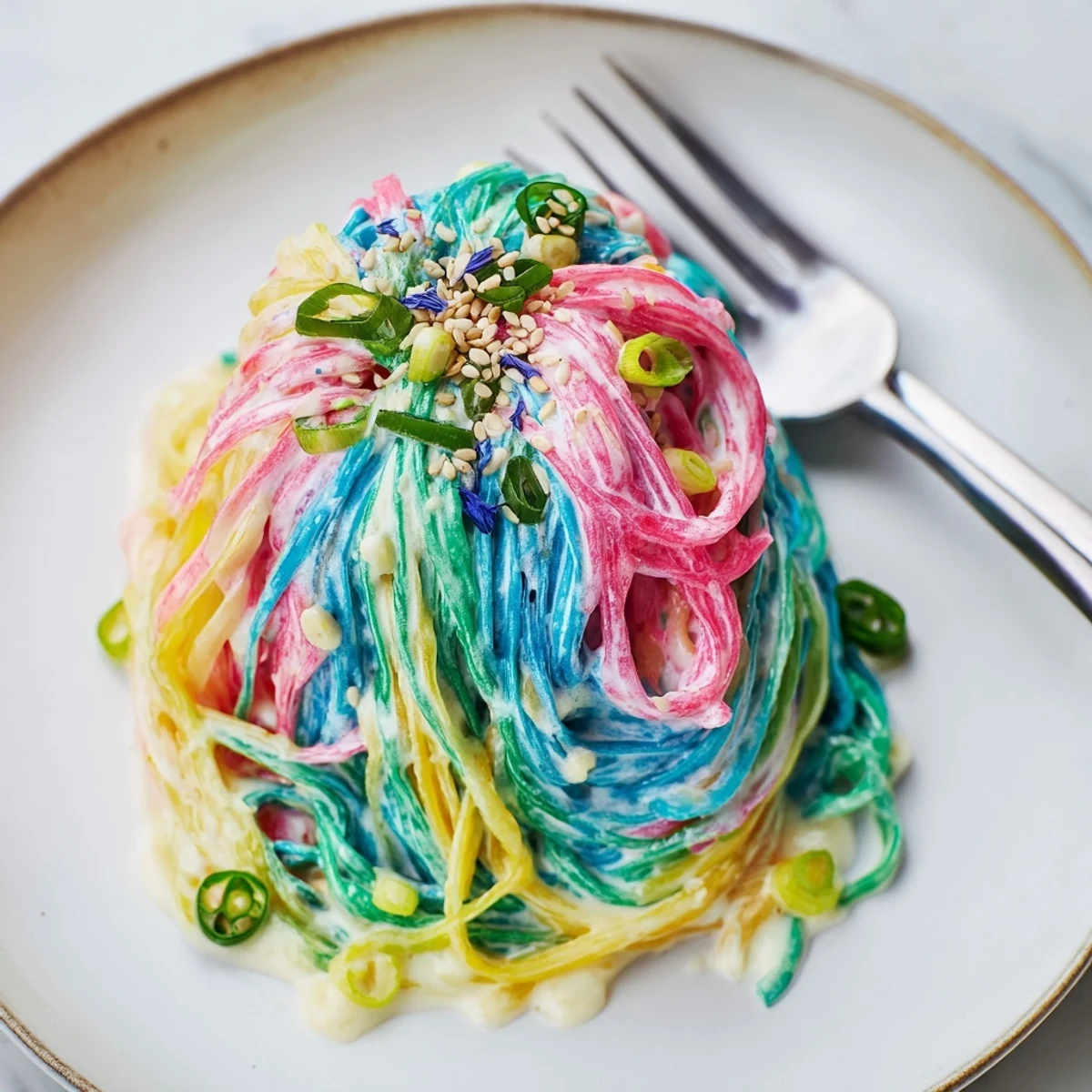 Delight in this Neon Noodle Cloud featuring whimsical colors and velvety texture.  