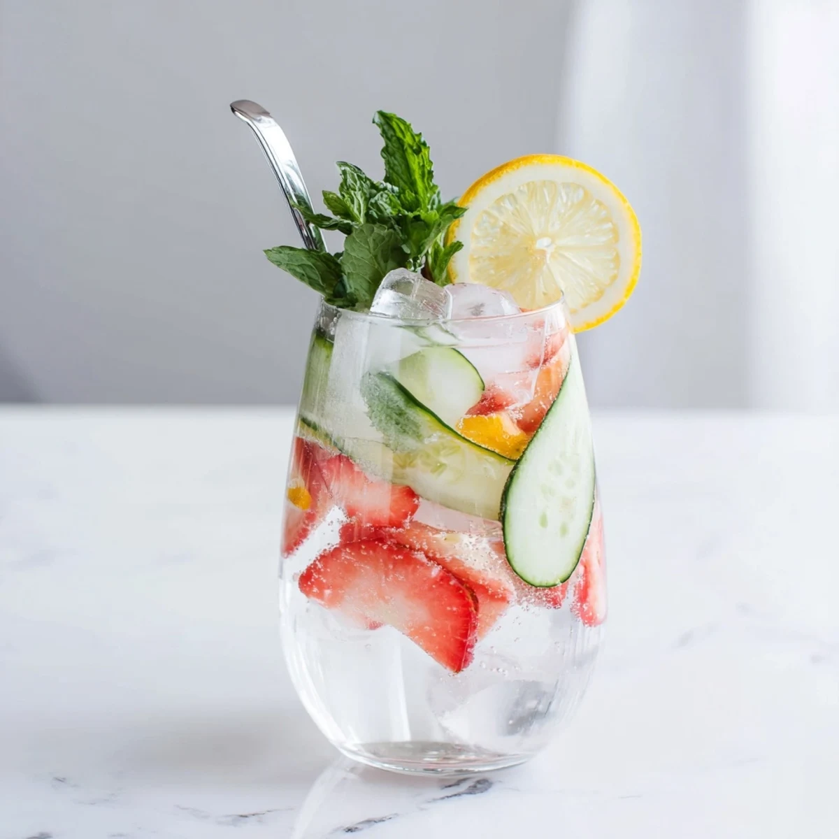Delicious Water-Based Mocktails, a healthy drink blending fruit and sugar-free syrups.