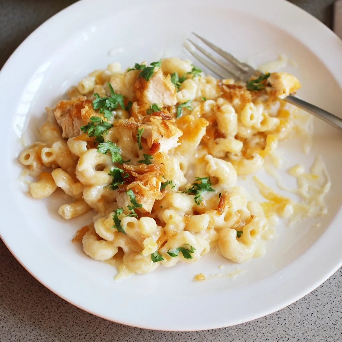 Delicious One-Pot Honey BBQ Chicken Mac and Cheese, perfect for a cozy dinner.  