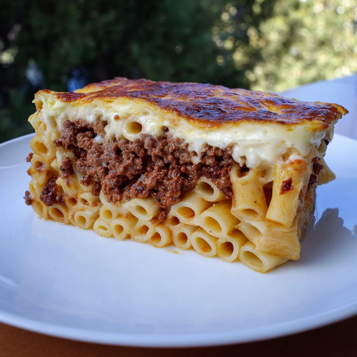 Savory layers of tender pasta, spiced meat, and creamy béchamel in this authentic Pastitsio recipe.