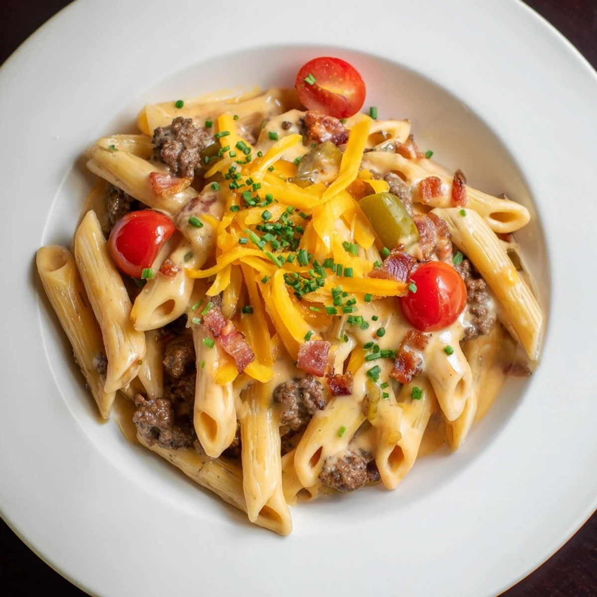 Bacon Cheeseburger Pasta Bake