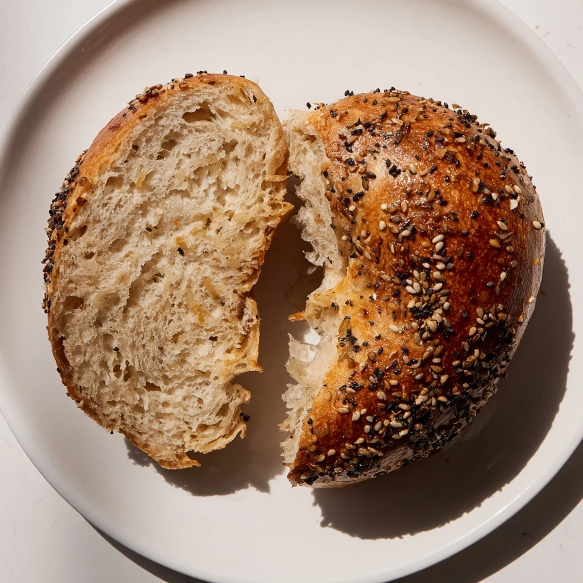 Golden-brown homemade budget bagels, fresh from the oven, offering a satisfying, chewy texture.