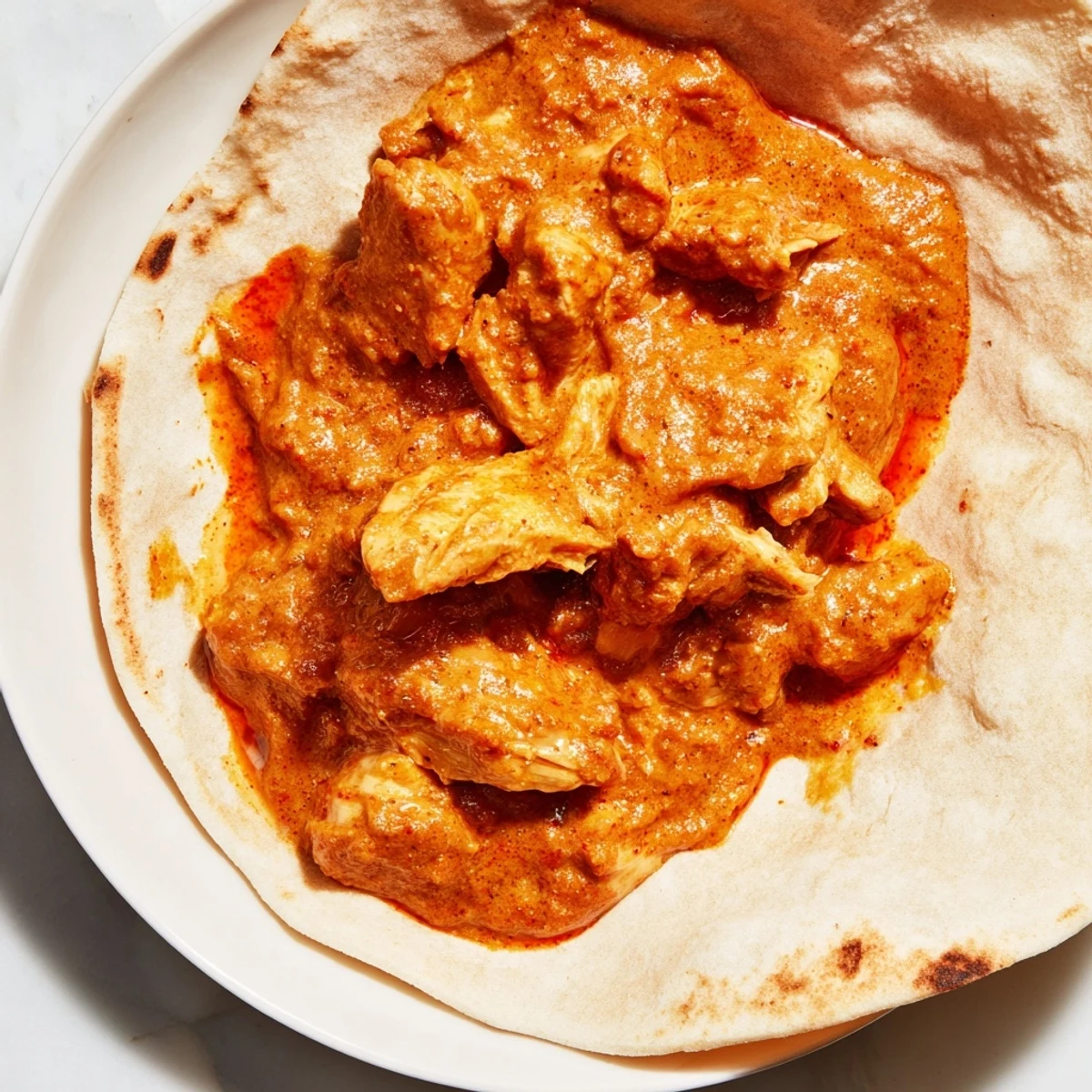 These flavorful Sticky Chicken Tikka Masala Tacos feature a delightful fusion of Indian-Mexican cuisines.