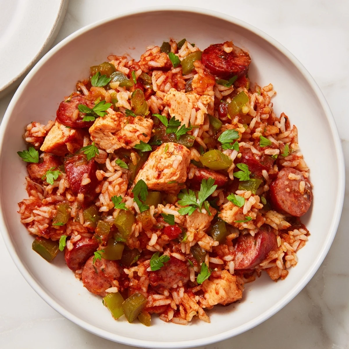 Simple Chicken Sausage Jambalaya