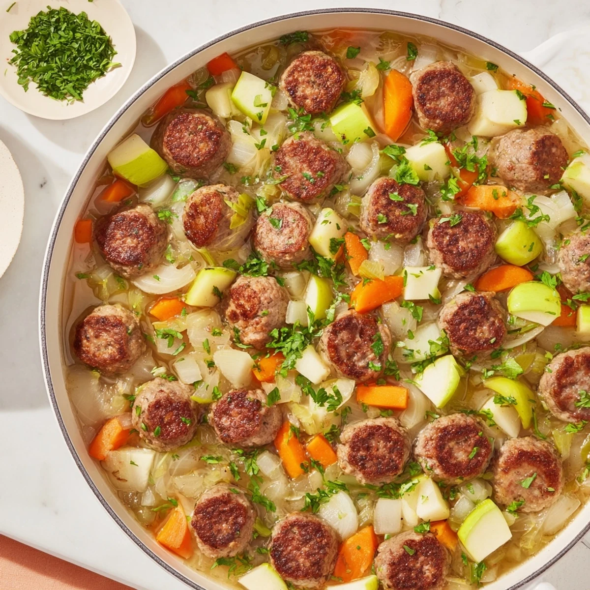 Stovetop Sausage Celery Apple