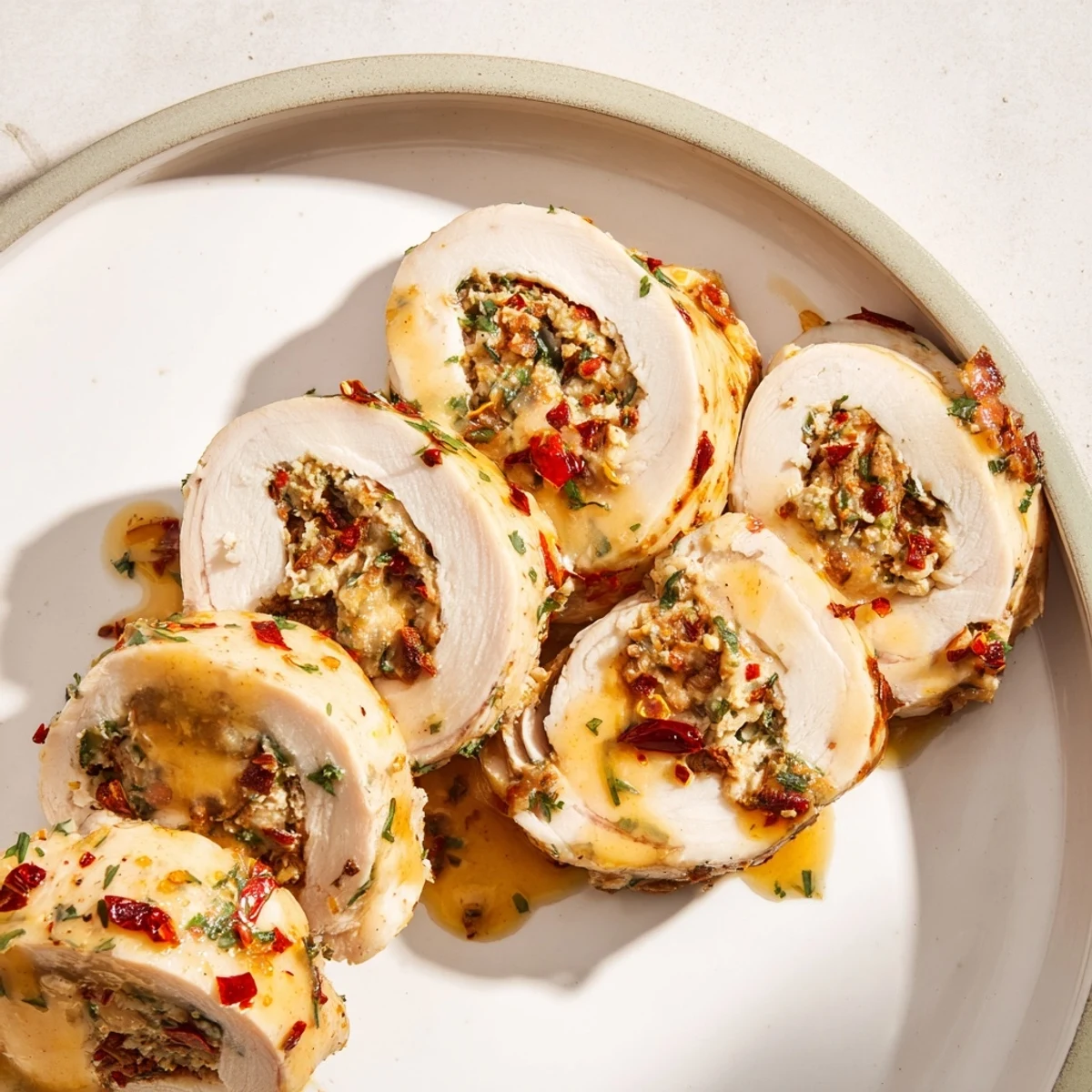 Chicken with sun-dried stuffing