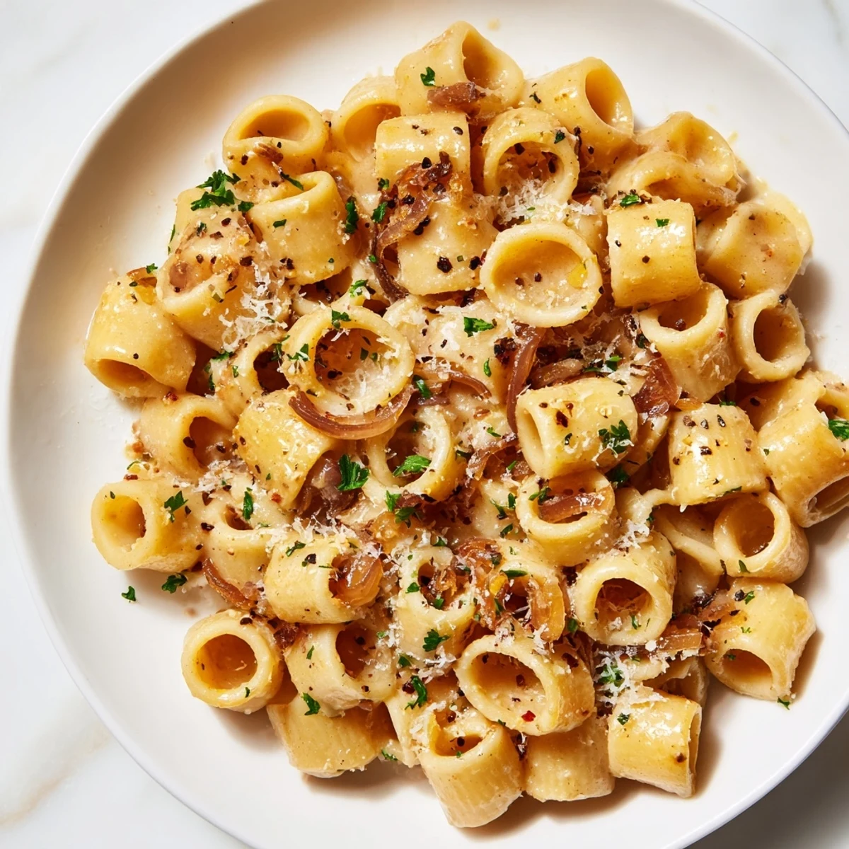 Creamy French Onion Ditalini