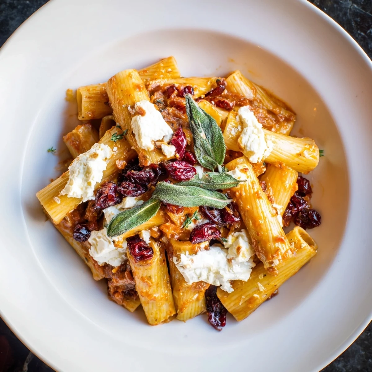 Cranberry Sage Feta Pasta