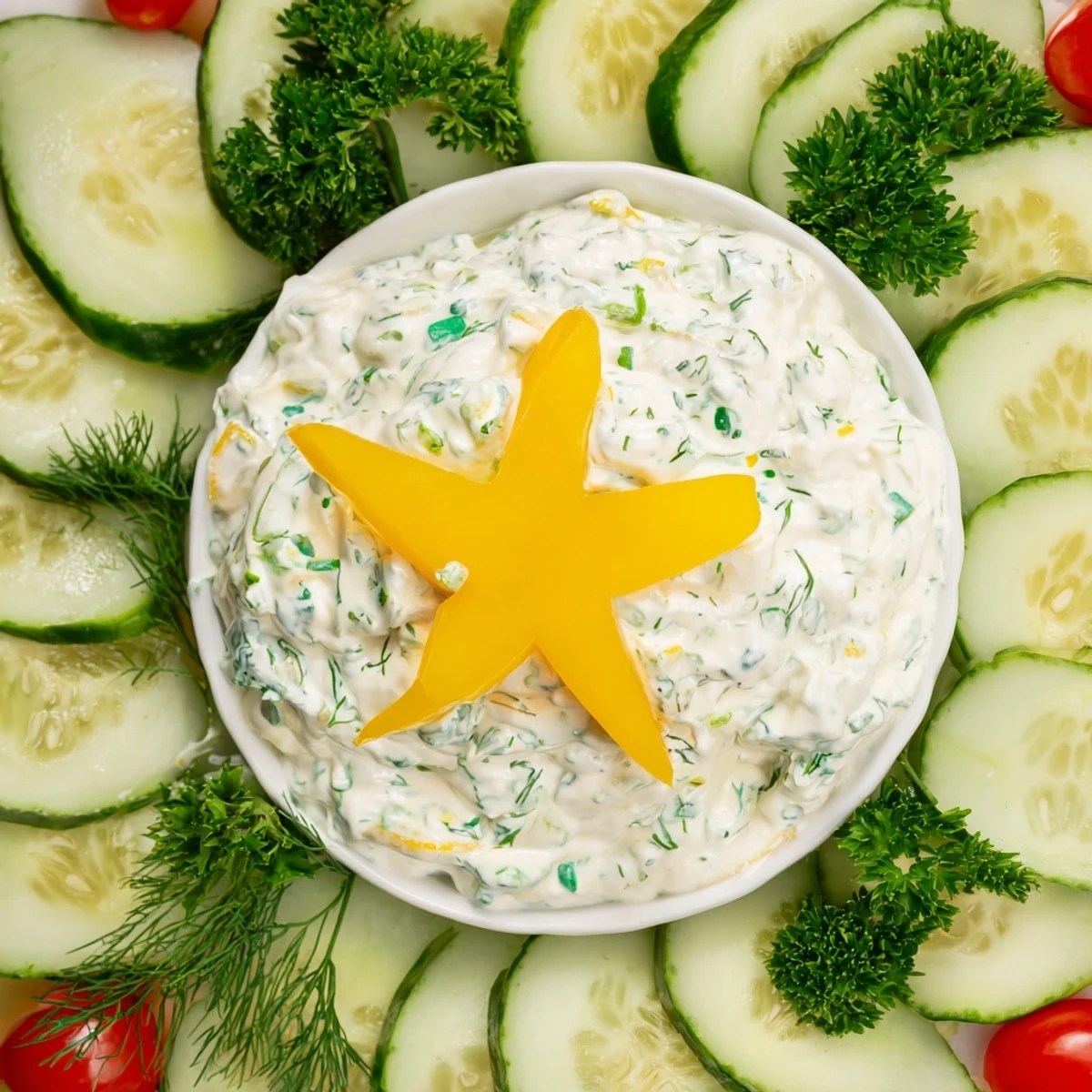 Cucumber Tomato Tree Dip
