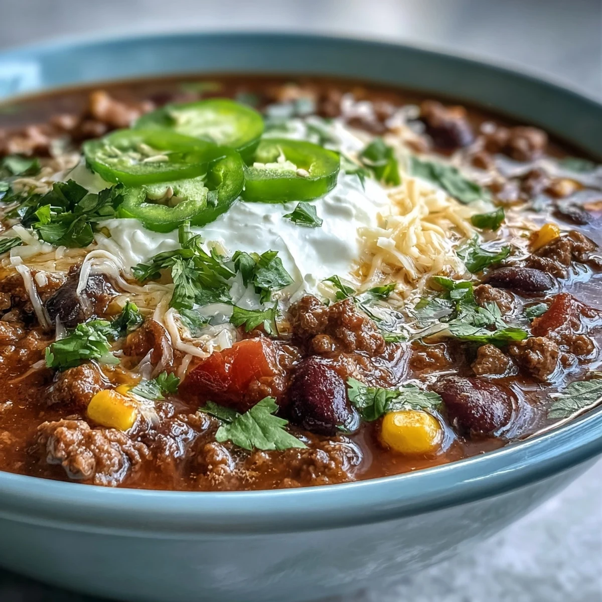 Spicy Taco Soup served with lime wedges and crunchy tortilla chips for dipping on a rustic wooden table.