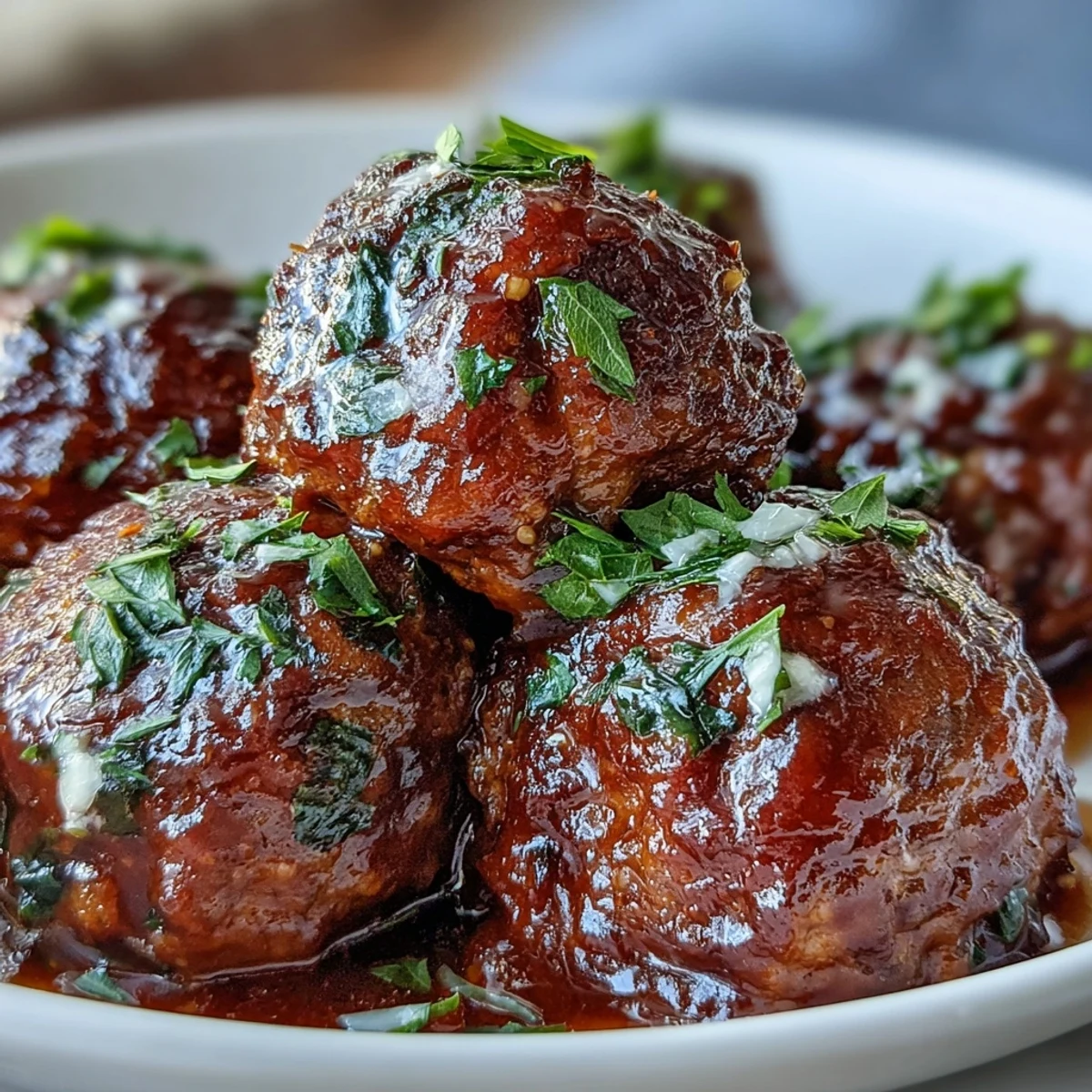 Slow Cooker Peach Glazed Meatballs simmering in a rich orange glaze, perfect for an easy family dinner.