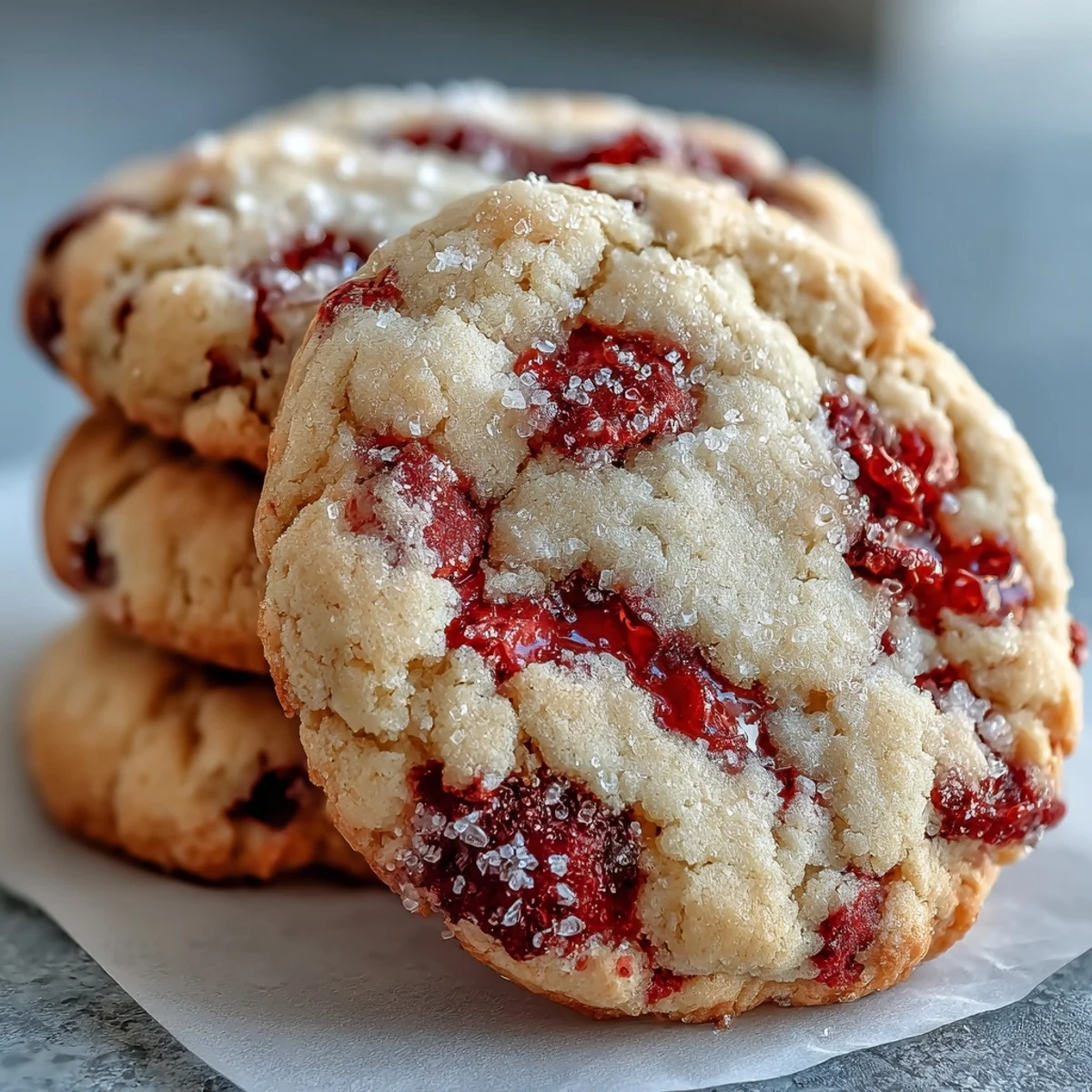 Soft Chewy Raspberry Sugar Cookies