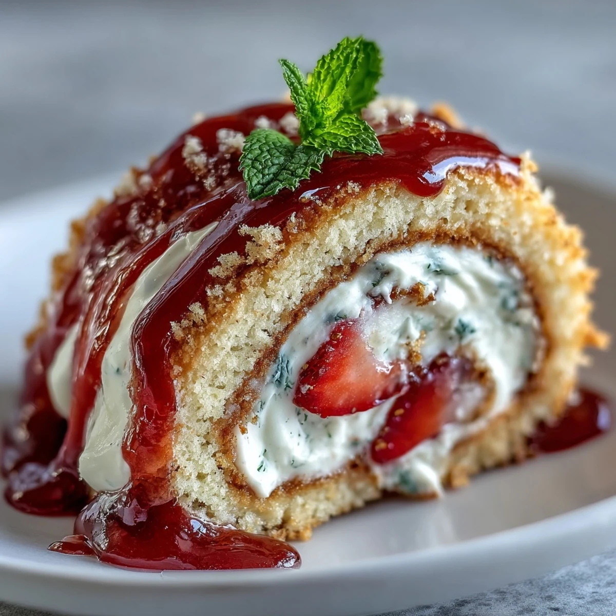 Golden crepes rolled with airy sponge cake, sweet whipped cream, and fresh strawberries create a stunning Strawberry Shortcake Sushi Roll dessert.