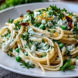 Spring Pasta Ricotta Lemon Linguine