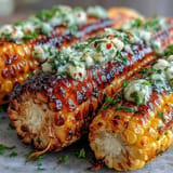 Juicy, charred Memorial Day Grilled Corn with four flavorful buttery toppings.