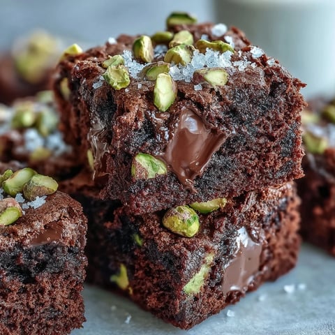 A rich Pistachio-Chocolate Snacking Cake with fudgy texture, studded with roasted pistachios and dark chocolate chunks, topped with flaky sea salt.