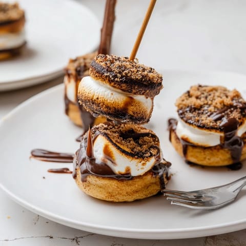 Smores Pumpkin Cheesecake Skewers