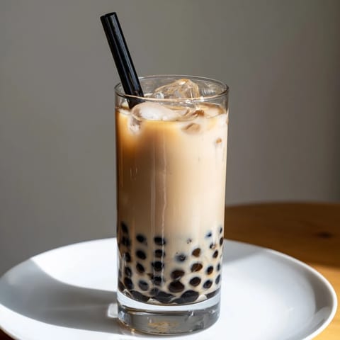 Instant boba tea hack, served with ice, offers a sweet and satisfying treat for you.