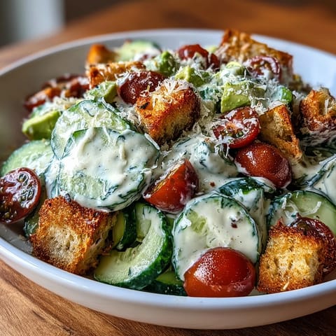 Cucumber Caesar Salad