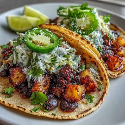 Pineapple Black Bean Tacos