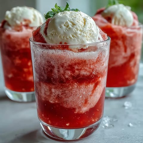 Strawberry Daiquiri Float