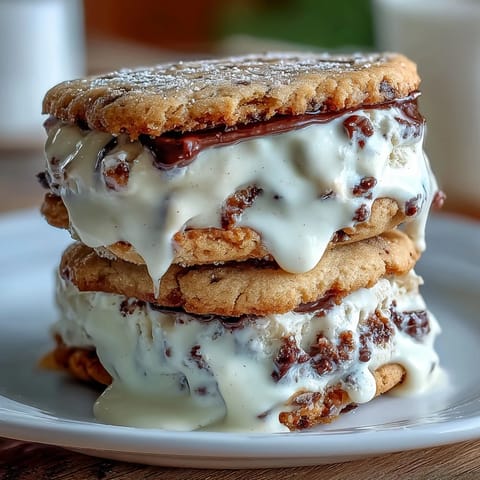 Rich vanilla bean ice cream and espresso cookies combine for a Frappuccino-inspired frozen dessert.  