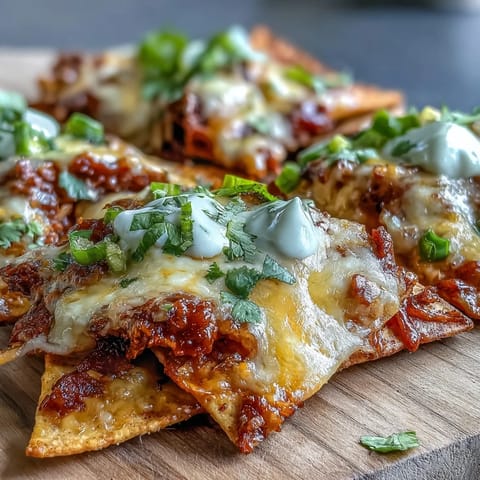 Soccer Game Day Nachos with Cheese Sauce: Crispy chips smothered in rich, creamy cheddar sauce and loaded with fresh toppings for sharing.