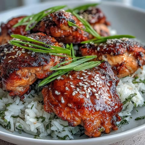 Honey Garlic Chicken with Rice
