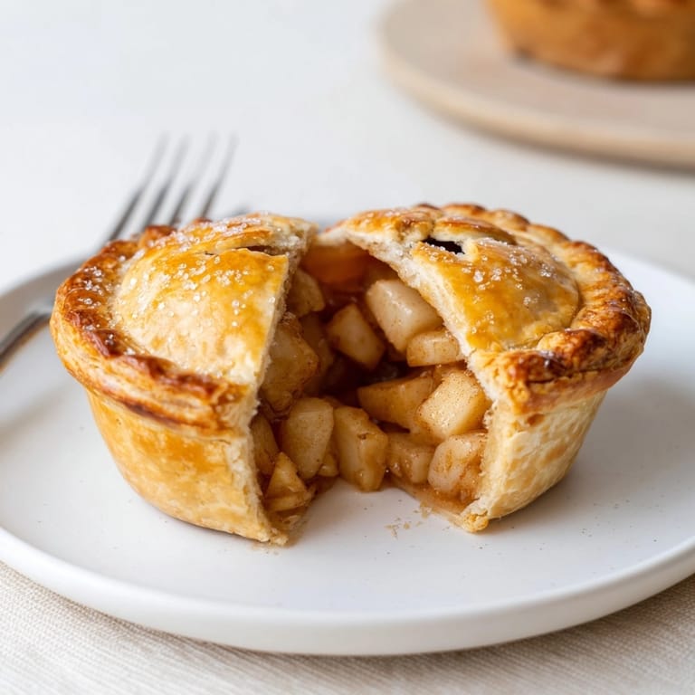 Homemade Mini Apple Pies filling muffin tins—a cozy dessert with flaky crust.