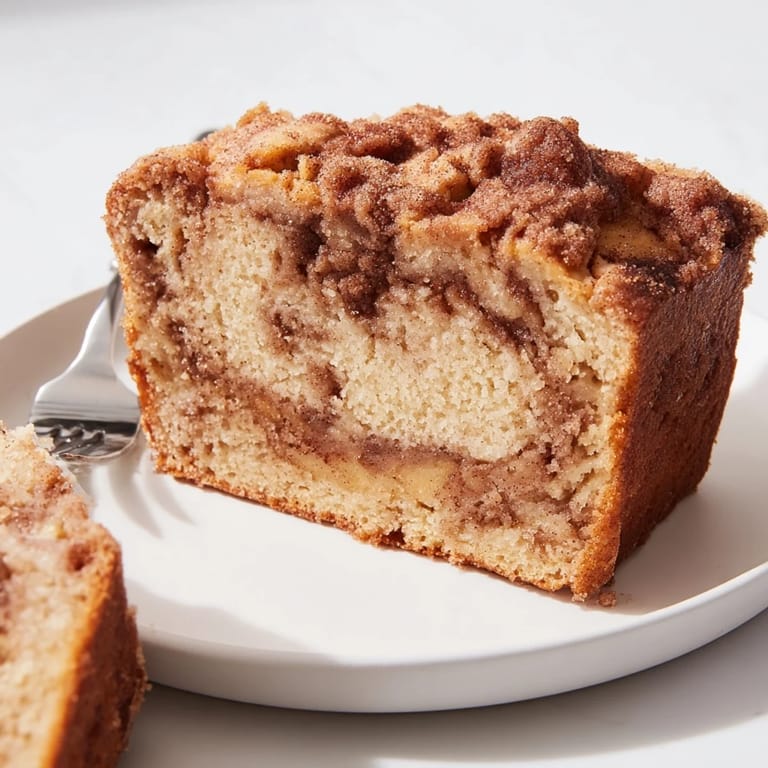 Golden-brown pancake loaf topped with crunchy cinnamon sugar, bursting with maple flavor.  