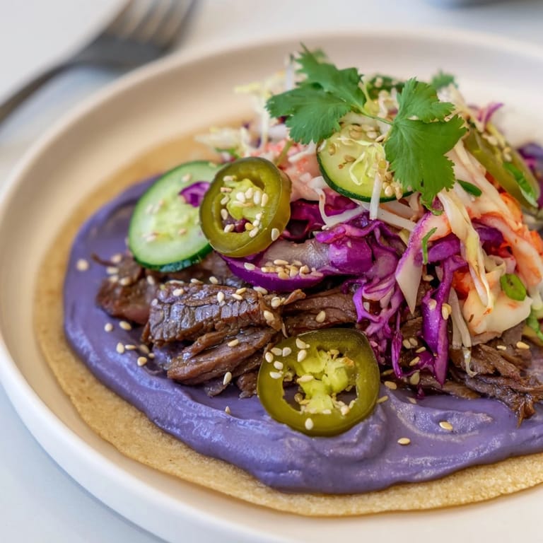 Flavor-packed bowls filled with marinated meats, ube crema, and fresh toppings.  