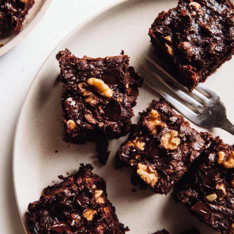 Moist and chocolatey Zero-Waste Brownies, a delicious way to reduce food waste.
