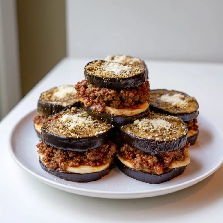 A hearty serving of moussaka, showcasing the baked golden béchamel and seasoned beef and eggplant.