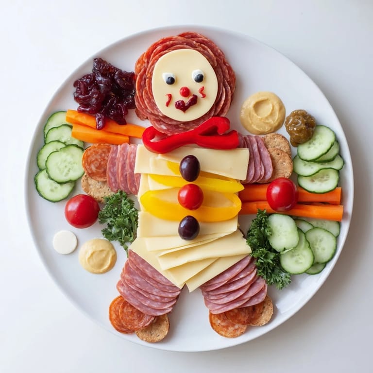 This gluten-free savory Gingerbread Man Charcuterie features salami smile, prosciutto arms, and cheddar body.