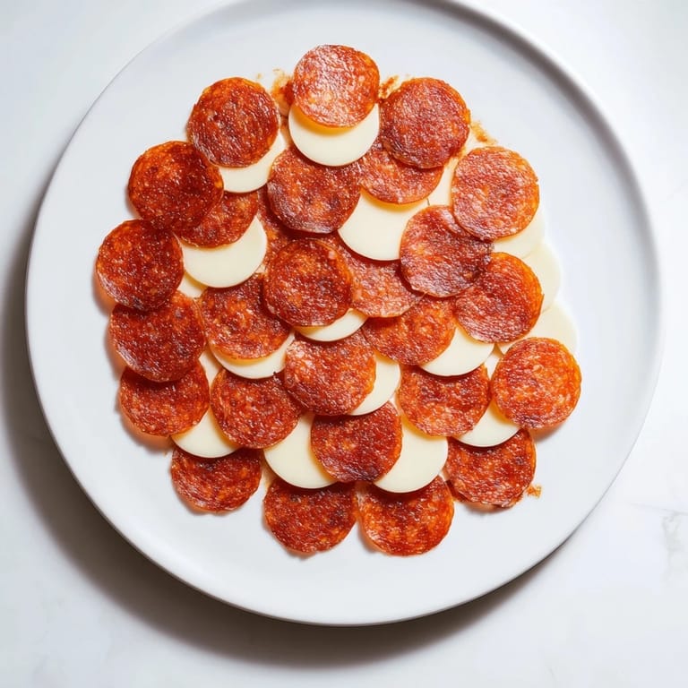 Overlapping pepperoni and cheese make this Dragon Scale appetizer a visually stunning party snack.