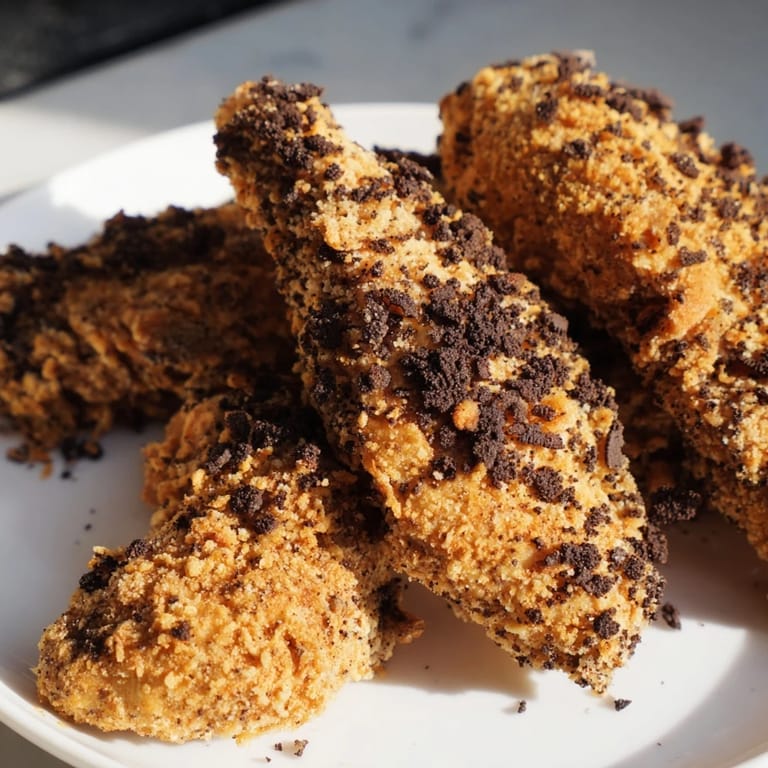 Visualize a plate piled high with homemade KFC Oreo Krusher-Inspired Fried Chicken Tenders, ready to eat.