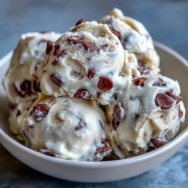 Served in glass jars, Greek Yogurt Cookie Dough features creamy layers and melty chocolate chips for dessert.