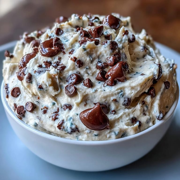Wholesome cottage cheese cookie dough dip, a healthy dessert dip packed with protein and perfect for dipping fruit or crackers.  