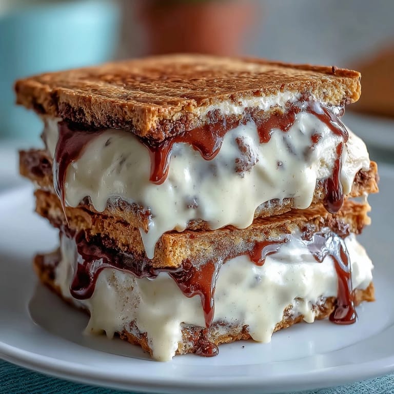 Rich espresso chocolate cookies sandwich smooth vanilla bean ice cream in a frozen coffeehouse-inspired treat.