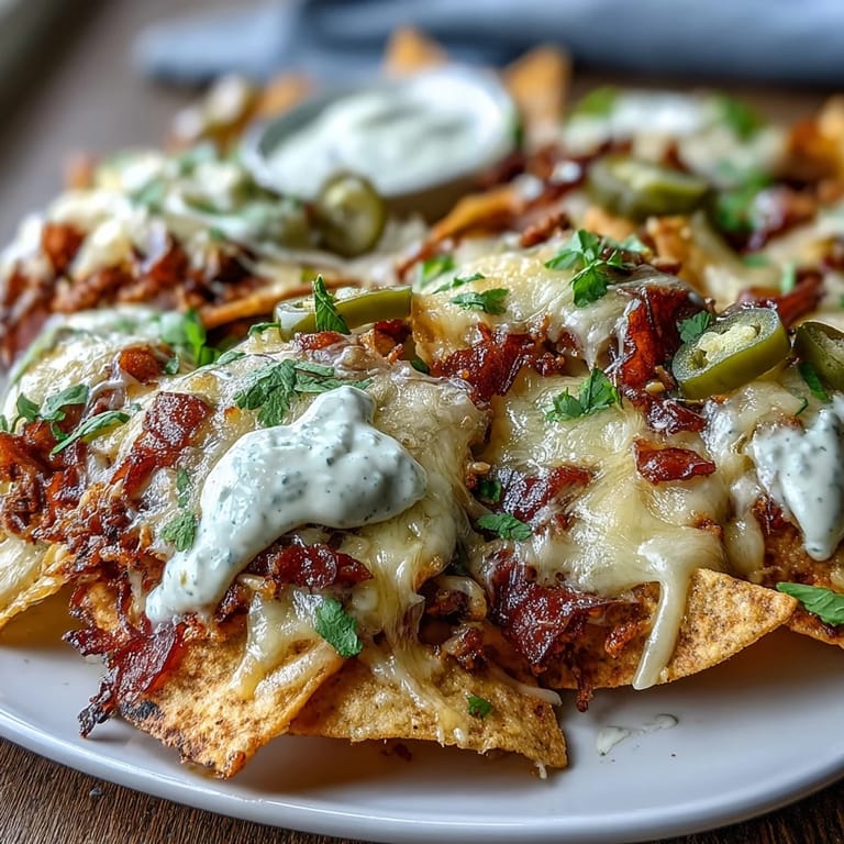 Soccer Game Day Nachos with Cheese Sauce: Warm, gooey cheese sauce poured over crunchy chips, finished with sour cream, cilantro, and zesty lime wedges.
