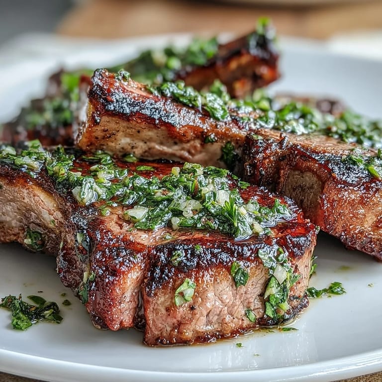 Perfectly seared lamb chops served with zesty mint gremolata, an elegant Easter main course that pairs rich meat with refreshing herbs.