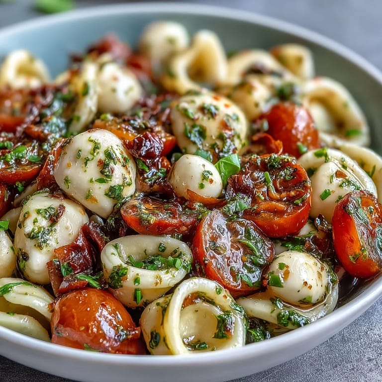 Delicious Caprese Pasta Salad, a colorful Italian-inspired vegetarian delight.