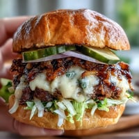 Juicy Memorial Day BBQ smash burger sliders piled high with tangy secret sauce.